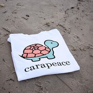 Long sleeve turtle shirt Carapeace white
